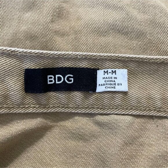 BDG Size Medium Denim Skirt Urban Outfitters Beige Khaki Button Front Fall - Picture 5 of 7